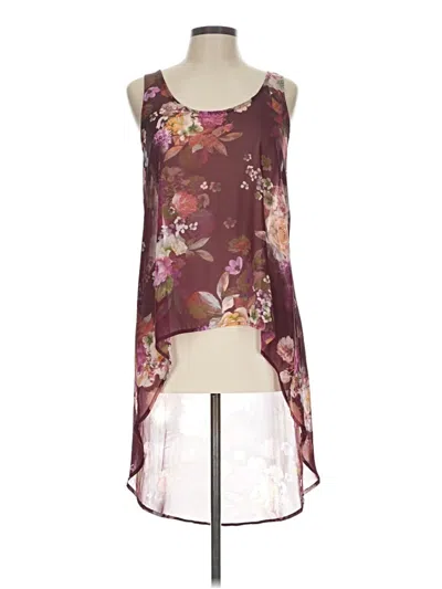 Pre-owned Decree Sleeveless Blouse In Burgundy