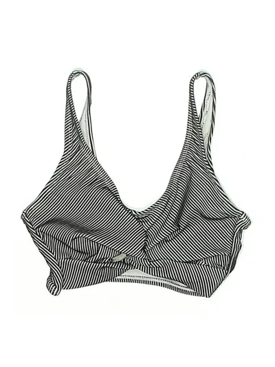 Pre-owned Decree Swimsuit Top Black Houndstooth Pattern Swimwear