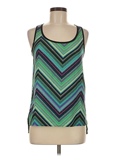 Pre-owned Decree Tank Top Green Halter Neckline Tops