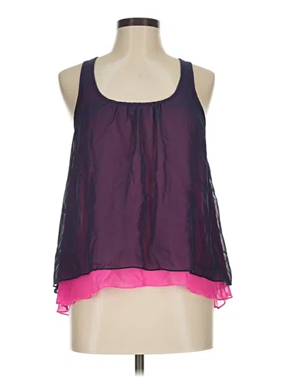 Pre-owned Decree Tank Top Purple Halter Neckline Tops