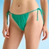 Decree Womens Lined Neon Textured Juniors Bikini Swimsuit Bottom In Green