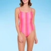 Decree Womens Ombre Juniors One Piece Swimsuit In Multi