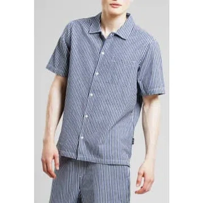 Dedicated Stripe Blue Brantevik Work Shirt