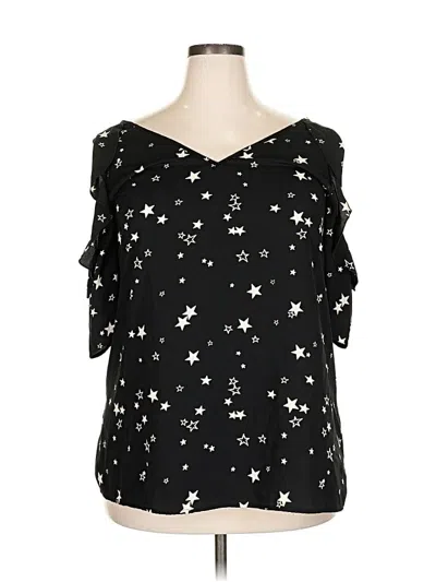 Pre-owned Dee Elly 3/4 Sleeve Blouse In Black