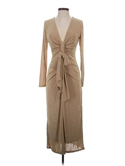 Pre-owned Dee Elly Casual Dress In Tan