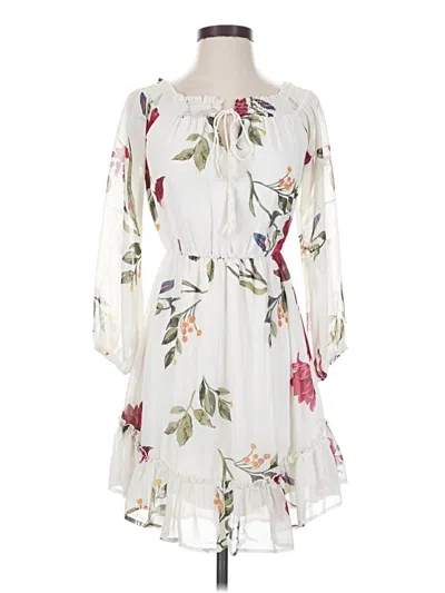 Pre-owned Dee Elly Casual Dress In White