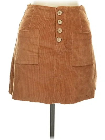 Pre-owned Dee Elly Casual Skirt In Tan
