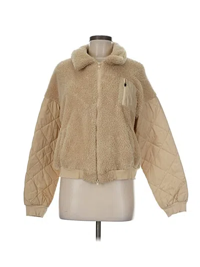 Pre-owned Dee Elly Faux Fur Jacket In Tan