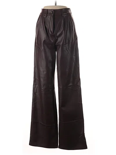Pre-owned Dee Elly Faux Leather Pants In Black