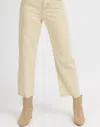 Dee Elly High Waisted Flare Jeans In Neutral Khaki In Beige