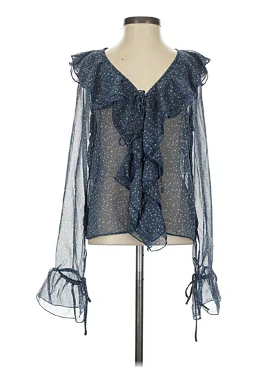 Pre-owned Dee Elly Sleeveless Blouse In Blue