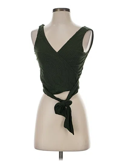 Pre-owned Dee Elly Sleeveless Blouse In Green
