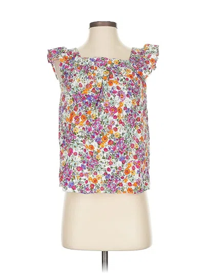 Pre-owned Dee Elly Sleeveless Blouse In White