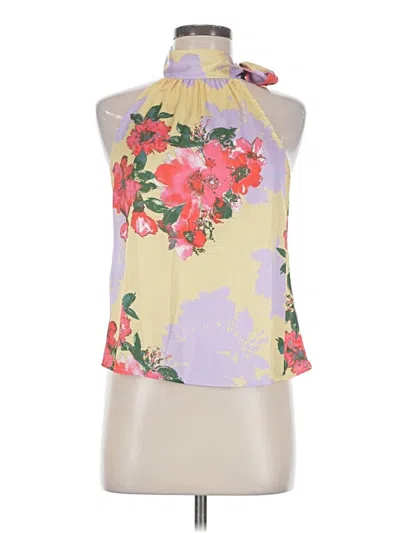 Pre-owned Dee Elly Tank Top Yellow Halter Neckline Tops