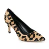 Dee Keller Gold Women's Paige Leopard Pony Heels In Yellow/black