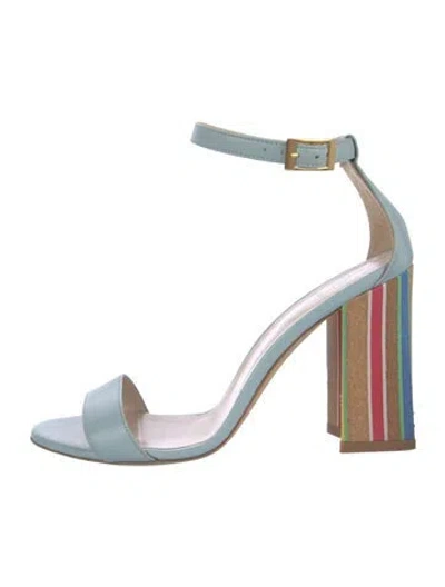 Pre-owned Dee Keller Leather Sandals In Blue