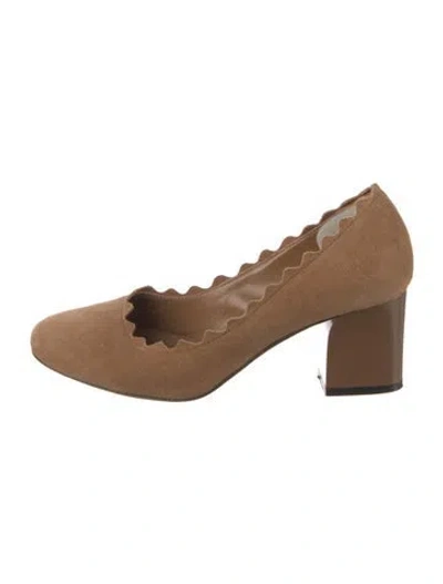 Pre-owned Dee Keller Suede Pumps In Brown