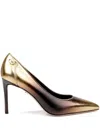 Dee Ocleppo Santorini Pointed Toe Pump In Gold