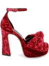 Dee Ocleppo Benton Ankle Strap Platform Sandal In Rot
