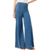 Dee Ocleppo Anna High Waist Pintuck Pleat Wide Leg Jeans In Blue