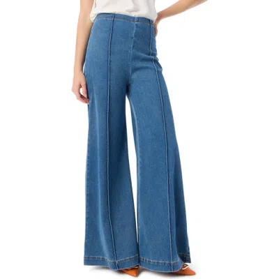 DEE OCLEPPO DEE OCLEPPO ANNA HIGH WAIST PINTUCK PLEAT WIDE LEG JEANS