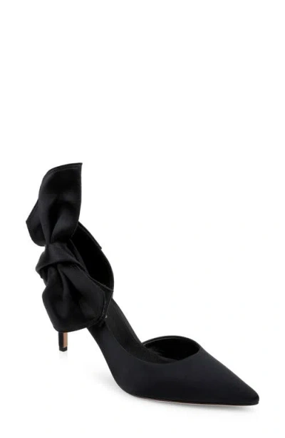Dee Ocleppo Belmont Half D'orsay Pump In Black Satin