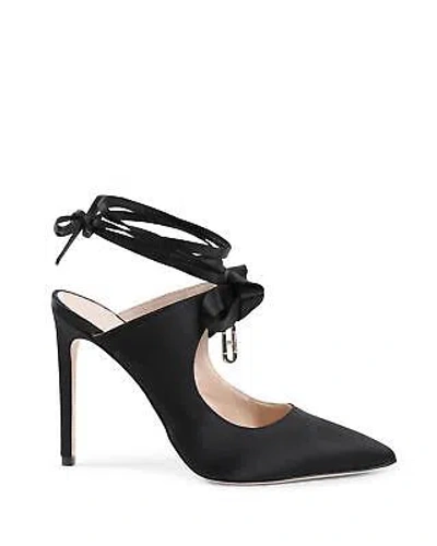 Pre-owned Dee Ocleppo Black Satin Mule With 10cm Heel - Mules -size 37.5