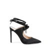 Dee Ocleppo Black Satin Mules In Black