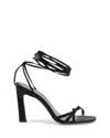 Dee Ocleppo Black Satin Strap-on Sandals In Black