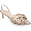 Dee Ocleppo Brazil Crystal Bow Slingback Pump In Champagne Satin