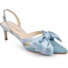 Dee Ocleppo Brazil Satin Slingback Pumps In Light Blue Satin