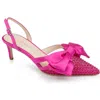 Dee Ocleppo Brazil Satin Slingback Pumps In Pink Satin