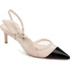 Dee Ocleppo Women's Caracas Knotted Bow Leather And Mesh Slingback Pump In Neutrals