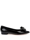 Dee Ocleppo Clinton Leather Ballerina Shoes In Black Leather