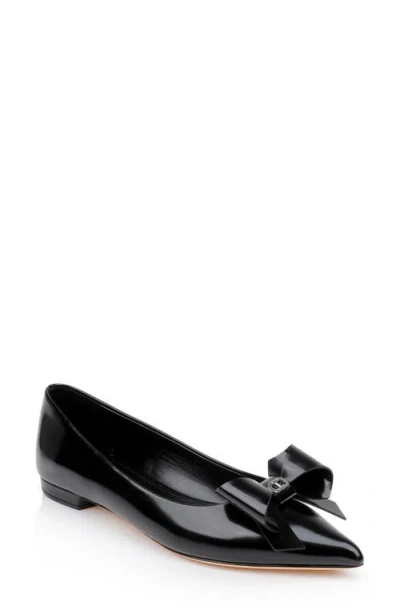 Dee Ocleppo Clinton Leather Ballerina Shoes In Black Leather