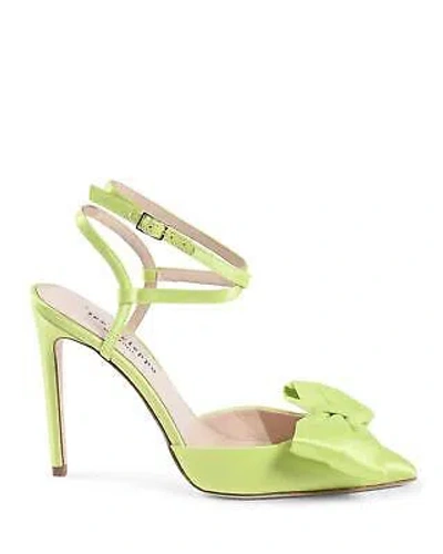 Pre-owned Dee Ocleppo Bow Slingback Pumps In Lime Green - Pumps & Heels -size 41