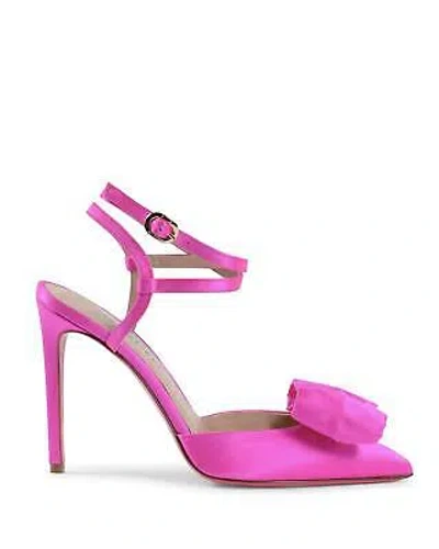 Pre-owned Dee Ocleppo Bow Satin Pumps In Fuchsia - Pumps & Heels -size 41 In Pink