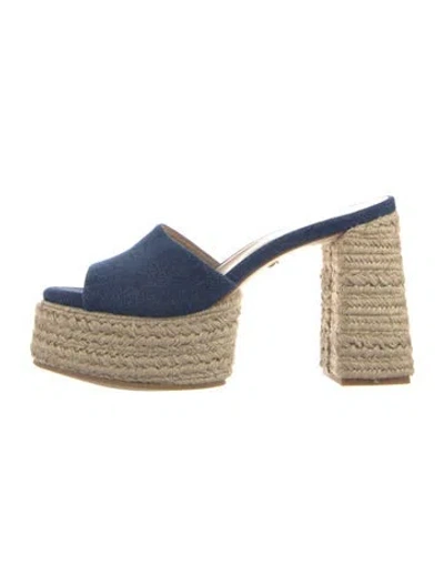 Pre-owned Dee Ocleppo Denim Sandals In Blue
