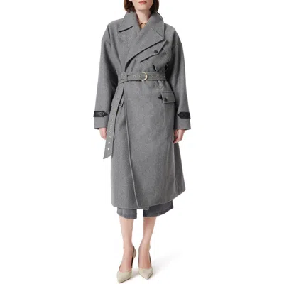 Dee Ocleppo Cargo Trench Coat In Heather Grey