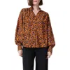 Dee Ocleppo Print Washed Satin Shirt In Sugar Almond