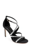 Dee Ocleppo Fiji Strappy Sandal In Black Satin