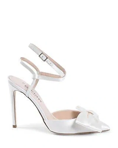 Pre-owned Dee Ocleppo Ivory Satin Evening Sandals - Pumps & Heels -size 38