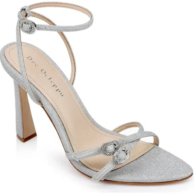Dee Ocleppo Lanai Buckle Strap Sandal In Silver Glitter
