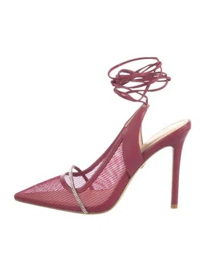 Pre-owned Dee Ocleppo Leather Slingback Pumps In Pink