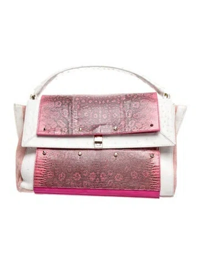 Pre-owned Dee Ocleppo Leather Top Handle Bag In Pink