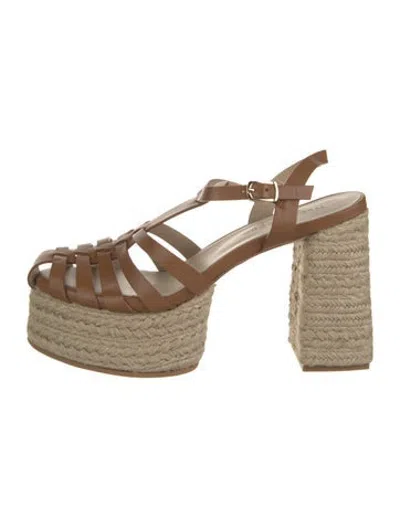 Pre-owned Dee Ocleppo Leather T-strap Pumps In Neutrals