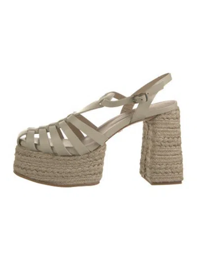 Pre-owned Dee Ocleppo Leather T-strap Pumps In Neutrals