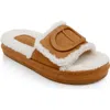 Dee Ocleppo Lima Genuine Shearling Platform Sandal In Biscotti