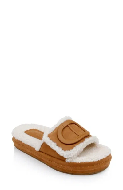 Dee Ocleppo Lima Genuine Shearling Platform Sandal In Biscotti