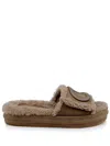 Dee Ocleppo Lima Genuine Shearling Platform Sandal In Brown